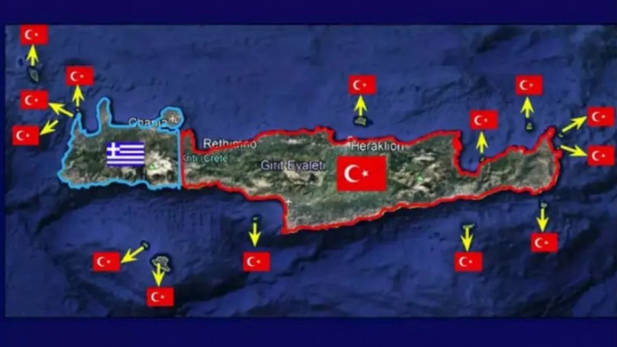 Ακραία πρόκληση από τουρκικό site: Τα 3/4 της Κρήτης μας ανήκουν!