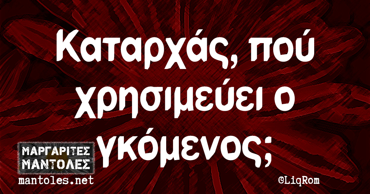 Καταρχάς, πού χρησιμεύει ο γκόμενος;